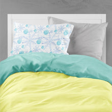 Load image into Gallery viewer, Winter Snowflakes on White Fabric Standard Pillowcase – Artistic Decorative Front, White Back BB7487PILLOWCASE