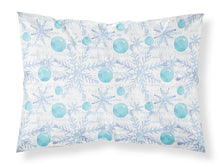 Load image into Gallery viewer, Winter Snowflakes on White Fabric Standard Pillowcase – Artistic Decorative Front, White Back BB7487PILLOWCASE