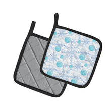 Load image into Gallery viewer, Winter Snowflakes on White Pot Holders - Set of 2 - Heat-Resistant Kitchen Essentials BB7487PTHD