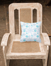 Load image into Gallery viewer, Winter Snowflakes on White Fabric Decorative Pillow BB7487PW1818