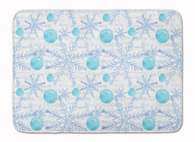 Load image into Gallery viewer, Winter Snowflakes on White Machine Washable Memory Foam Mat BB7487RUG