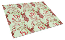 Load image into Gallery viewer, Merry Christmas Joy Reindeer Glass Cutting Boards – Durable, Decorative Kitchen Art Large BB7488LCB
