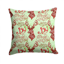 Load image into Gallery viewer, Merry Christmas Joy Reindeer Throw Pillow - 14x14 Decorative Pillow – Art for Your Home &amp; Patio BB7488PW1414