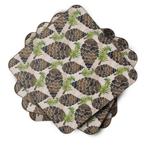 Load image into Gallery viewer, Watercolor Pine Cones Foam Coaster  BB7489FC