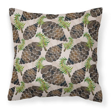 Load image into Gallery viewer, Watercolor Pine Cones Fabric Decorative Pillow BB7489PW1818