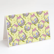 Load image into Gallery viewer, Easter Basket and Eggs Greeting Cards -  Blank Note Cards – 8-Pack of Artist-Designed Cards with Envelopes