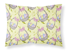 Load image into Gallery viewer, Easter Basket and Eggs Fabric Standard Pillowcase – Artistic Decorative Front, White Back BB7490PILLOWCASE