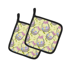 Load image into Gallery viewer, Easter Basket and Eggs Pot Holders - Set of 2 - Heat-Resistant Kitchen Essentials BB7490PTHD