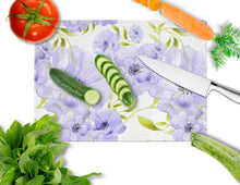 Load image into Gallery viewer, Watercolor Blue Flowers Glass Cutting Boards – Durable, Decorative Kitchen Art Large BB7491LCB