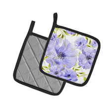 Load image into Gallery viewer, Watercolor Blue Flowers Pot Holders - Set of 2 - Heat-Resistant Kitchen Essentials BB7491PTHD