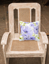 Load image into Gallery viewer, Watercolor Blue Flowers Fabric Decorative Pillow BB7491PW1818