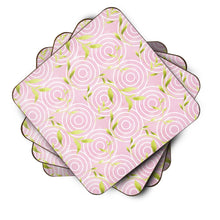 Load image into Gallery viewer, Gemoetric Circles on Pink Watercolor Foam Coaster  BB7492FC