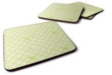 Load image into Gallery viewer, Gemoetric Circles on Green Watercolor Foam Coaster  BB7493FC