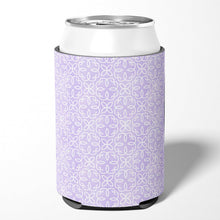 Load image into Gallery viewer, Gemoetric Circles on Purple Watercolor Can or Bottle Hugger BB7494CC