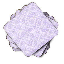 Load image into Gallery viewer, Gemoetric Circles on Purple Watercolor Foam Coaster  BB7494FC