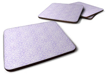 Load image into Gallery viewer, Gemoetric Circles on Purple Watercolor Foam Coaster  BB7494FC
