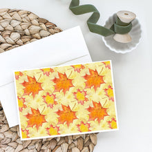 Load image into Gallery viewer, Fall Leaves Scattered Greeting Cards -  Blank Note Cards – 8-Pack of Artist-Designed Cards with Envelopes