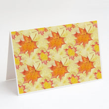 Load image into Gallery viewer, Fall Leaves Scattered Greeting Cards -  Blank Note Cards – 8-Pack of Artist-Designed Cards with Envelopes