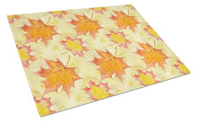 Load image into Gallery viewer, Fall Leaves Scattered Glass Cutting Boards – Durable, Decorative Kitchen Art Large BB7496LCB