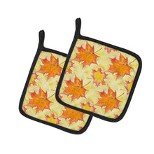 Load image into Gallery viewer, Fall Leaves Scattered Pot Holders - Set of 2 - Heat-Resistant Kitchen Essentials BB7496PTHD