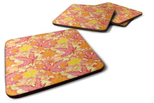 Load image into Gallery viewer, Fall Leaves Watercolor Red Foam Coaster  BB7498FC
