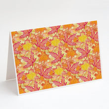 Load image into Gallery viewer, Fall Leaves Watercolor Red Greeting Cards -  Blank Note Cards – 8-Pack of Artist-Designed Cards with Envelopes