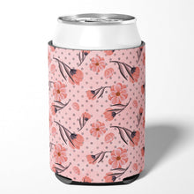 Load image into Gallery viewer, Pink Flowers and Polka Dots Can or Bottle Hugger BB7499CC