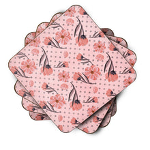 Load image into Gallery viewer, Pink Flowers and Polka Dots Foam Coaster  BB7499FC
