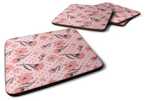 Load image into Gallery viewer, Pink Flowers and Polka Dots Foam Coaster  BB7499FC