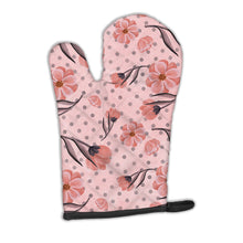 Load image into Gallery viewer, Pink Flowers and Polka Dots Oven Mitt BB7499OVMT