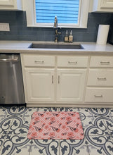 Load image into Gallery viewer, Pink Flowers and Polka Dots Machine Washable Memory Foam Mat BB7499RUG