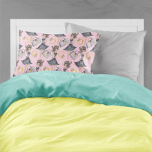 Load image into Gallery viewer, Watercolor Fashion Diva on Pink Fabric Standard Pillowcase – Artistic Decorative Front, White Back BB7500PILLOWCASE