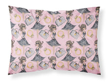 Load image into Gallery viewer, Watercolor Fashion Diva on Pink Fabric Standard Pillowcase – Artistic Decorative Front, White Back BB7500PILLOWCASE