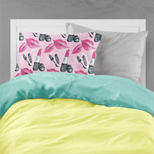 Load image into Gallery viewer, Watercolor Diva Lipstick  Fabric Standard Pillowcase – Artistic Decorative Front, White Back BB7501PILLOWCASE