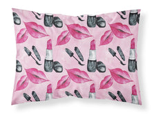 Load image into Gallery viewer, Watercolor Diva Lipstick  Fabric Standard Pillowcase – Artistic Decorative Front, White Back BB7501PILLOWCASE