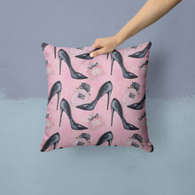 Load image into Gallery viewer, Fashion Diva Shoes and Perfume Throw Pillow - 14x14 Decorative Pillow – Art for Your Home &amp; Patio BB7507PW1414