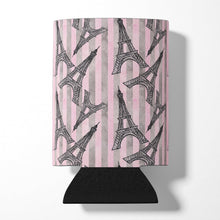 Load image into Gallery viewer, Watercolor Eiffel Tower and Stripes Can or Bottle Hugger BB7509CC