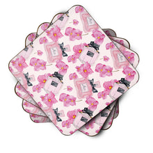 Load image into Gallery viewer, Watercolor Pink Flowers and Perfume Foam Coaster  BB7510FC