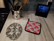 Load image into Gallery viewer, Watercolor Red Roses and Polkadots Pot Holders - Set of 2 - Heat-Resistant Kitchen Essentials BB7513PTHD