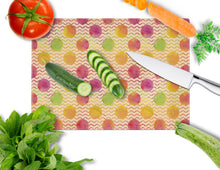 Load image into Gallery viewer, Watercolor Rainbow Dots and Sqiggles Glass Cutting Boards – Durable, Decorative Kitchen Art Large BB7514LCB