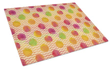 Load image into Gallery viewer, Watercolor Rainbow Dots and Sqiggles Glass Cutting Boards – Durable, Decorative Kitchen Art Large BB7514LCB