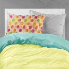 Load image into Gallery viewer, Watercolor Rainbow Dots and Sqiggles Fabric Standard Pillowcase – Artistic Decorative Front, White Back BB7514PILLOWCASE
