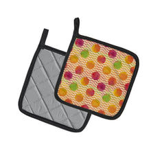 Load image into Gallery viewer, Watercolor Rainbow Dots and Sqiggles Pot Holders - Set of 2 - Heat-Resistant Kitchen Essentials BB7514PTHD
