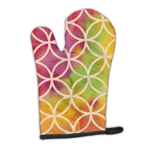 Load image into Gallery viewer, Watercolor Rainbow Geometric Circles Oven Mitt BB7515OVMT