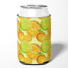 Load image into Gallery viewer, Watercolor Limes and Oranges Citrus Can or Bottle Hugger BB7517CC