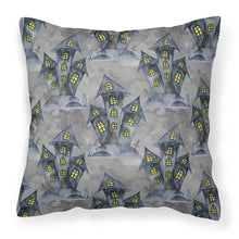 Load image into Gallery viewer, Watecolor Halloween Haunted House Fabric Decorative Pillow BB7522PW1818