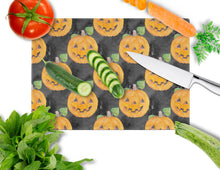 Load image into Gallery viewer, Watecolor Halloween Jack-O-Lantern Glass Cutting Boards – Durable, Decorative Kitchen Art Large BB7524LCB