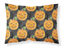 Load image into Gallery viewer, Watecolor Halloween Jack-O-Lantern Fabric Standard Pillowcase – Artistic Decorative Front, White Back BB7524PILLOWCASE