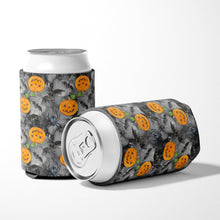 Load image into Gallery viewer, Watecolor Halloween Jack-O-Lantern Bats Can or Bottle Hugger BB7525CC