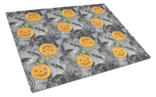 Load image into Gallery viewer, Watecolor Halloween Jack-O-Lantern Bats Glass Cutting Boards – Durable, Decorative Kitchen Art Large BB7525LCB